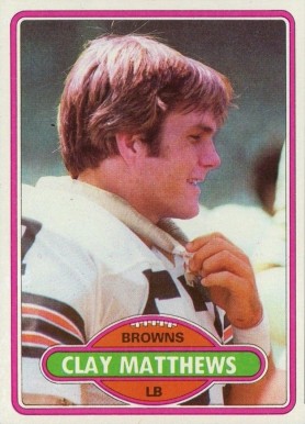 1980 Topps Clay Matthews #418 Football Card