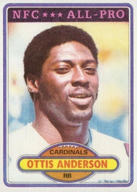 1980 Topps Ottis Anderson #170 Football Card