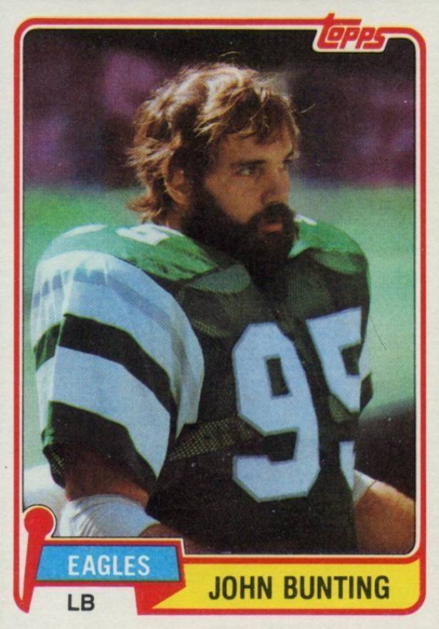 1981 Topps John Bunting #439 Football Card
