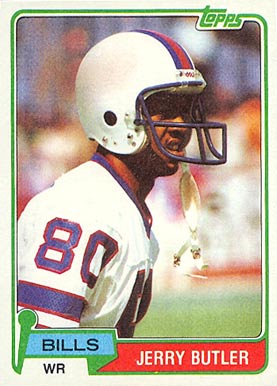1981 Topps Jerry Butler #521 Football Card