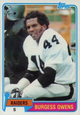 1981 Topps Burgess Owens #429 Football Card