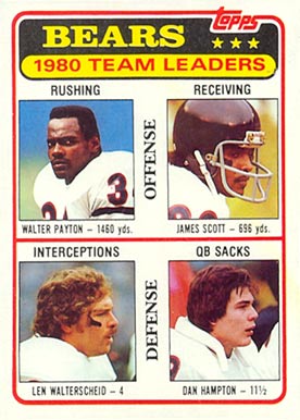 1981 Topps Chicago Bears Team Leaders #264 Football Card
