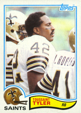 1982 Topps Toussaint Tyler #412 Football Card