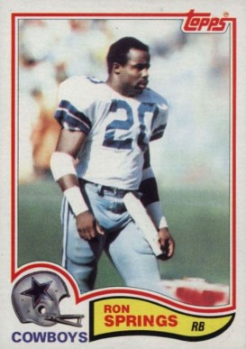 1982 Topps Ron Springs #325 Football Card