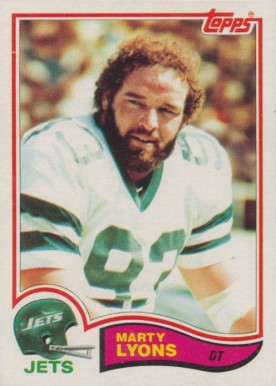 1982 Topps Marty Lyons #175 Football Card