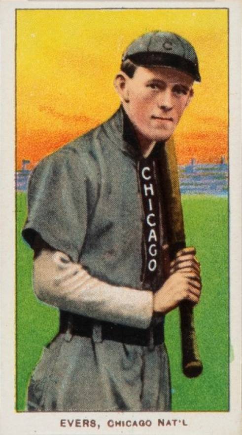 1909 White Borders Old Mill Evers, Chicago Nat'L #167 Baseball Card