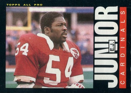 1985 Topps E.J. junior #142 Football Card