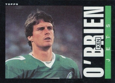 1985 Topps Ken O'Brien #346 Football Card