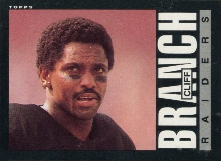 1985 Topps Cliff Branch #286 Football Card