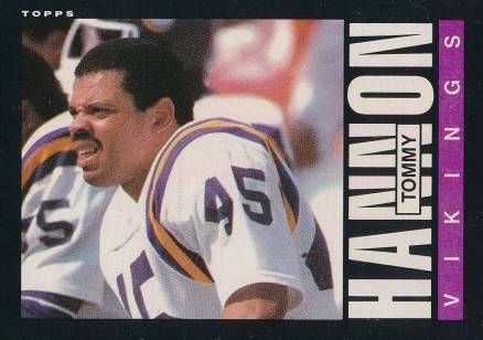 1985 Topps Tommy Hannon #93 Football Card