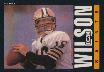 1985 Topps Dave Wilson #108 Football Card