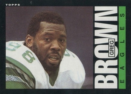 1985 Topps Greg Brown #126 Football Card