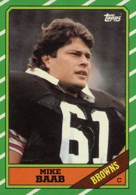 1986 Topps Mike Baab #192 Football Card