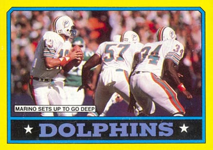 1986 Topps Dolphins Team Leaders #44 Football Card
