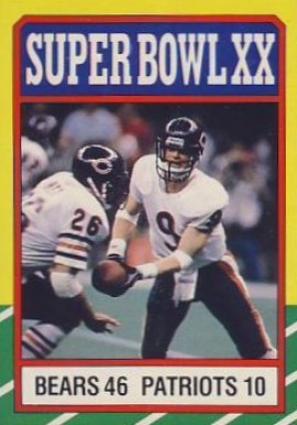 1986 Topps Super Bowl XX #8 Football Card