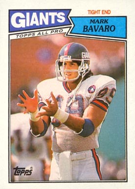 1987 Topps Mark Bavaro #17 Football Card