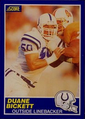 1989 Score Duane Bickett #104 Football Card