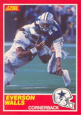 1989 Score Everson Walls #171 Football Card
