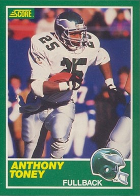 1989 Score Anthony Toney #240 Football Card