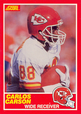 1989 Score Carlos Carson #168 Football Card