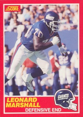 1989 Score Leonard Marshall #128 Football Card