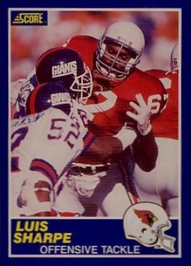 1989 Score Luis Sharpe #102 Football Card