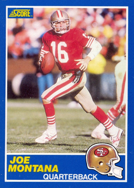 1989 Score Joe Montana #1 Football Card