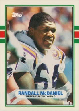 1989 Topps Traded Randall McDaniel #54T Football Card