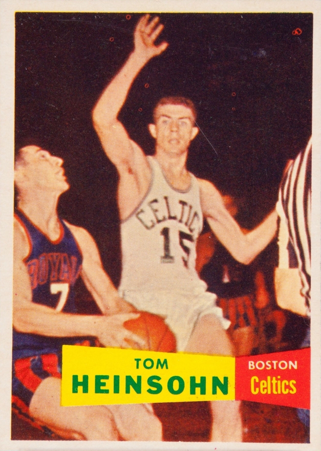 1957 Topps Tom Heinsohn #19 Basketball Card
