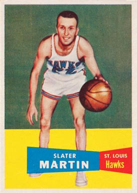 1957 Topps Slater Martin #12 Basketball Card