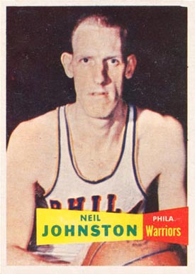 1957 Topps Neil Johnston #3 Basketball Card