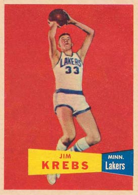 1957 Topps Jim Krebs #25 Basketball Card