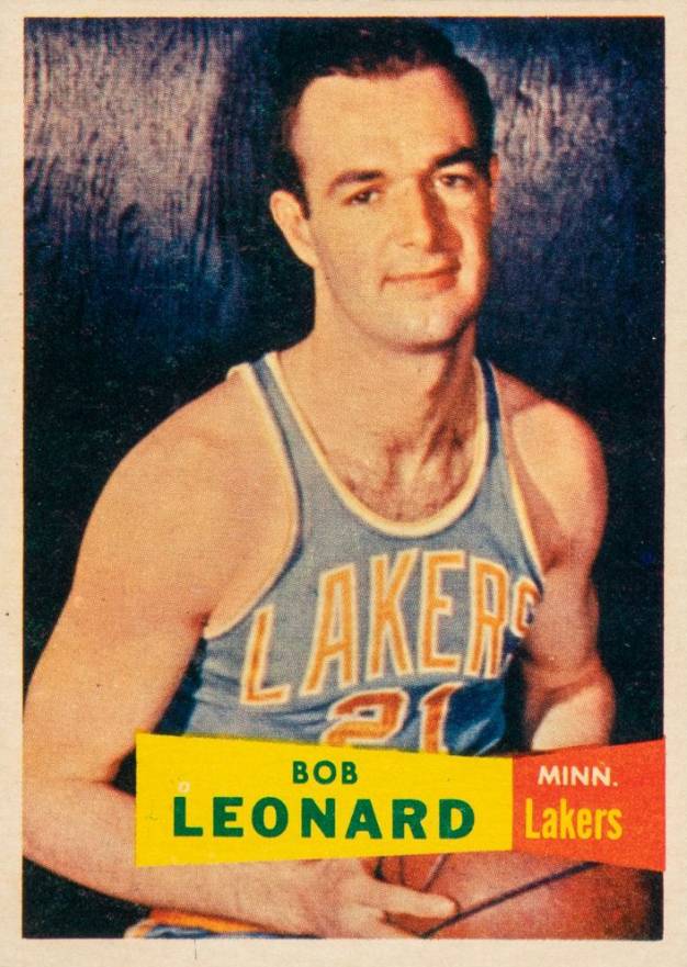 1957 Topps Bob Leonard #74 Basketball Card
