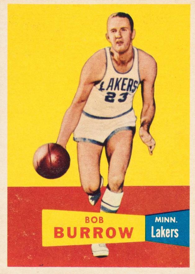 1957 Topps Bob Burrow #64 Basketball Card