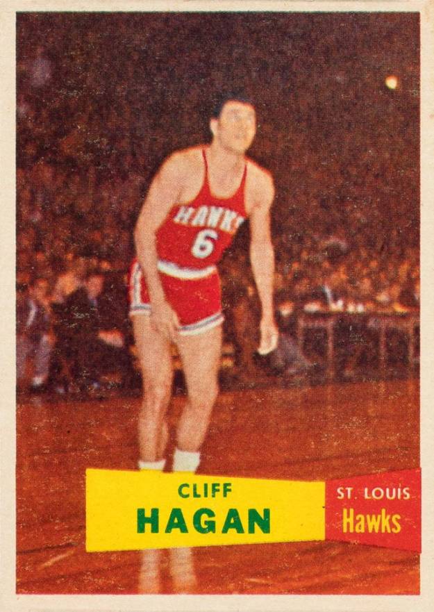 1957 Topps Cliff Hagan #37 Basketball Card