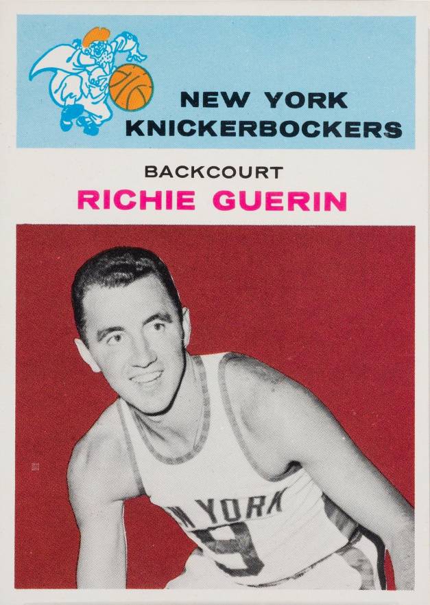 1961 Fleer Richie Guerin #17 Basketball Card