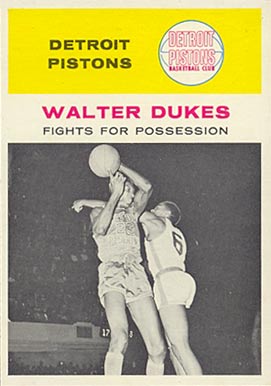 1961 Fleer Walter Dukes #50 Basketball Card