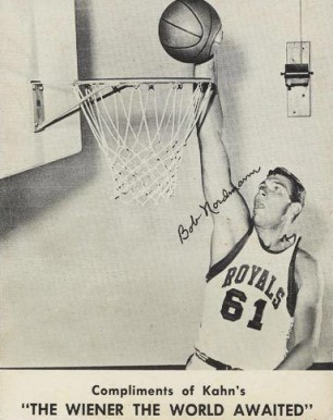 1961 Kahn's Wieners Bob Nordmann # Basketball Card