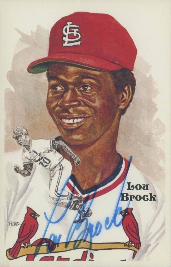 1985 Perez-Steele HOF Postcard  Lou Brock #190 Baseball Card