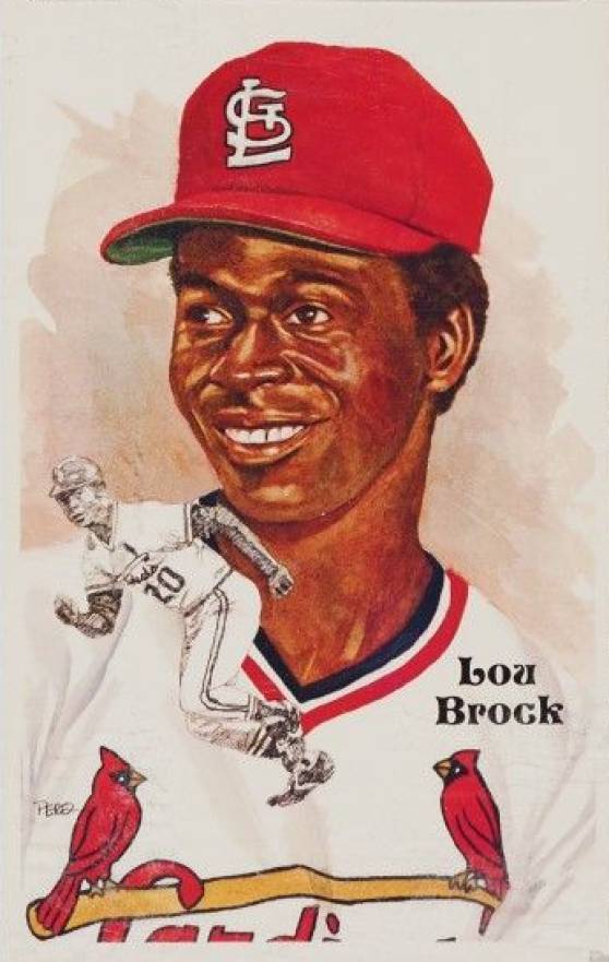 1985 Perez-Steele HOF Postcard  Lou Brock #190 Baseball Card