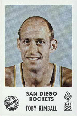 1968 Jack in the Box San Diego Rockets Toby Kimball # Basketball Card
