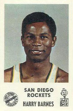 1968 Jack in the Box San Diego Rockets Harry Barnes # Basketball Card