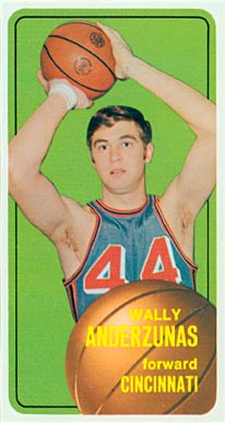 1970 Topps Wally Anderzunas #21 Basketball Card