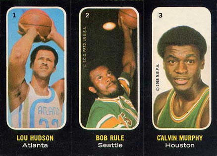 1971 Topps Stickers Hudson/Rule/Murphy #1 Basketball Card
