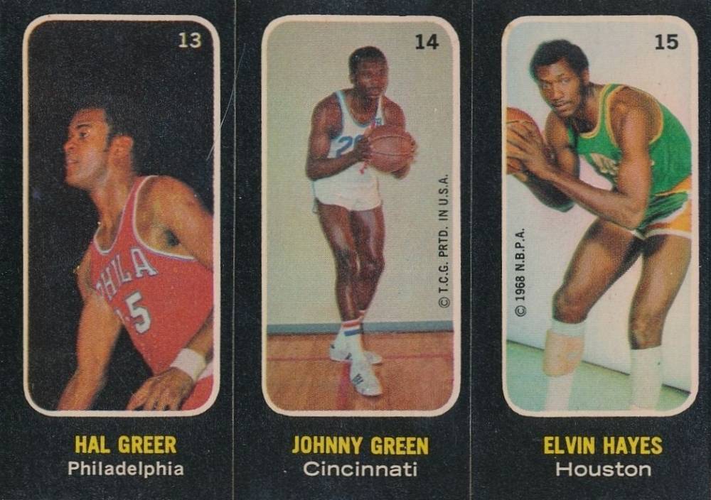 1971 Topps Stickers Greer/Green/Hayes #13 Basketball Card