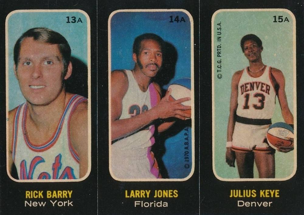 1971 Topps Stickers Barry/Jones/Keye #13a Basketball Card