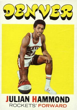 1971 Topps Julian Hammond #174 Basketball Card