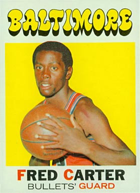 1971 Topps Fred Carter #14 Basketball Card
