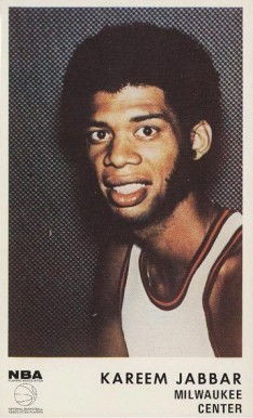 1972 Icee Bear Kareem Jabbar # Basketball Card