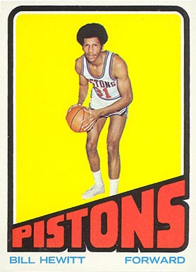 1972 Topps Bill Hewitt #107 Basketball Card